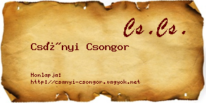 Csányi Csongor névjegykártya